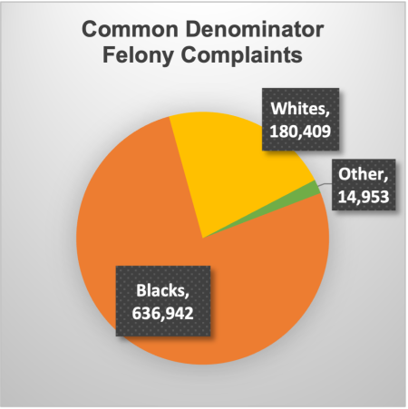 pie chart all felony complaints