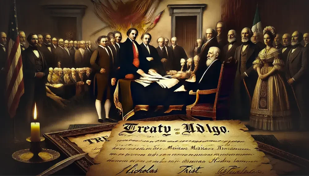 signing of treaty at Hildago